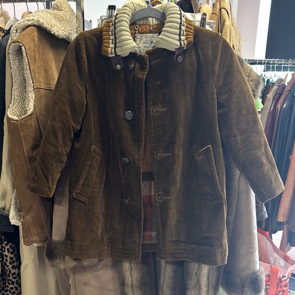 Vintage Brown Corduroy Kids Jacket